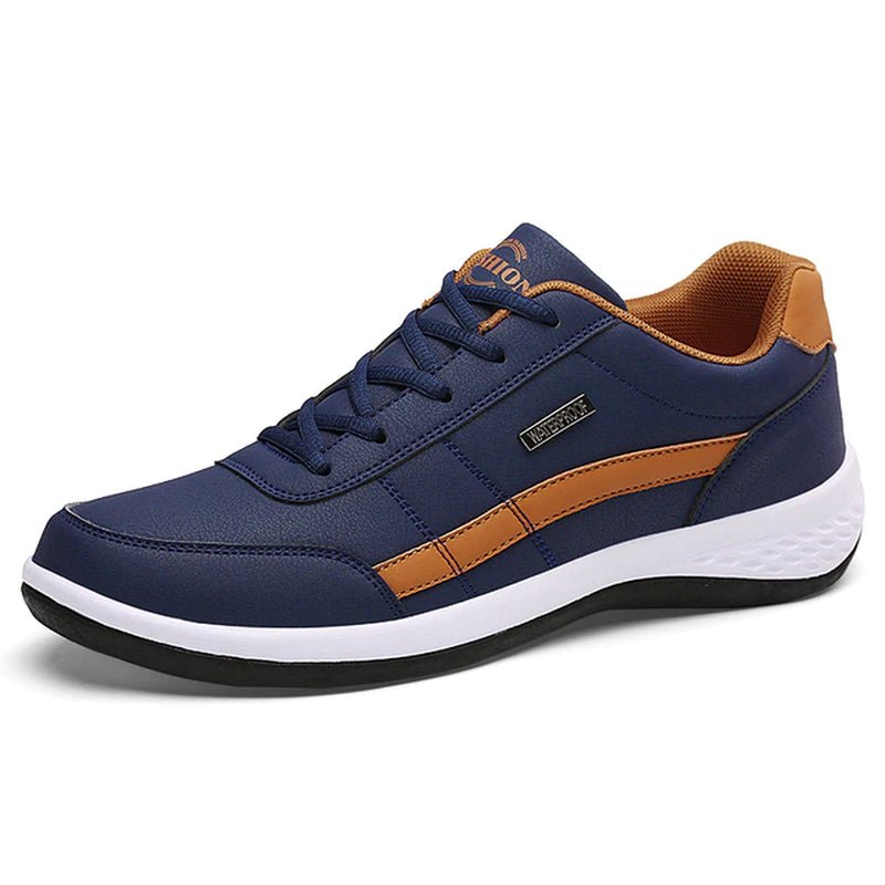 Leather Men's Sneakers - StrideXwear™